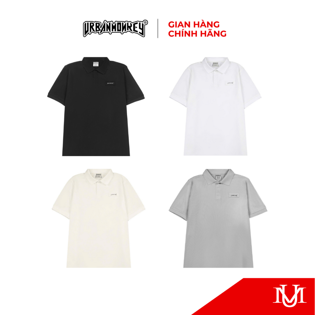 Áo Thun Polo Unisex Thể thao Mùa hè URBAN MONKEY Cotton 4 chiều Form Regular Nam Nữ Local Brand 