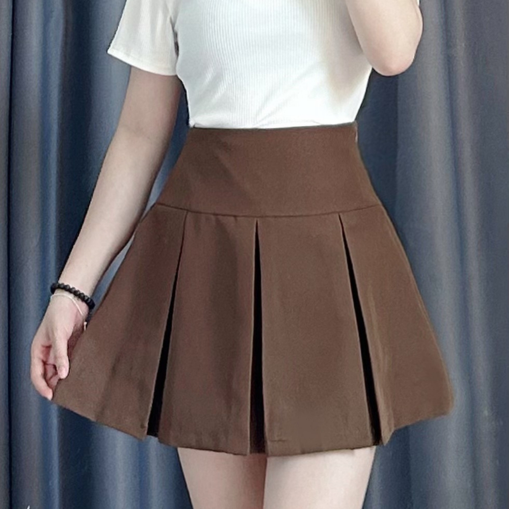 Chân Váy Bigsize Nữ Dáng Xếp Ly Xòe Phối Ren Dễ Thương Kèm Nơ Đứng Form Cho Chubby | BigBuy360 - bigbuy360.vn
