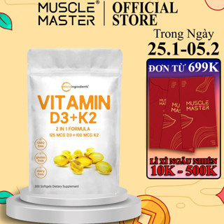 Thực Phẩm Bổ Sung Micro Ingredients Vitamin D3 + K2 300 Viên