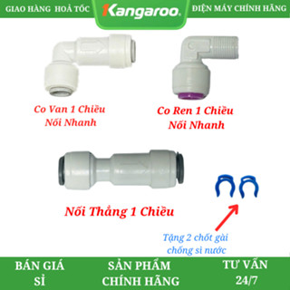 Co van 1 chiều, Nối thẳng 1 chiều - Dành cho tất cả các loại máy lọc nước [CHÍNH HÃNG] - Tặng chốt gài chống sì nước