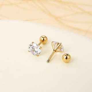 [TD0001] Khuyên tai nụ đá chốt vặn (1 chiếc).