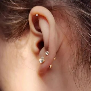 [TD0001] Khuyên tai nụ đá chốt vặn (1 chiếc).