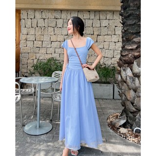 Đầm CHLOE - Đầm maxi xoè nhún eo phối thun