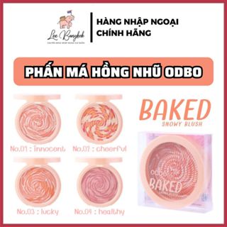 Phấn Má Hồng Có Nhũ Odbo Baked Snowy Blush OD1308 Màu Đẹp Tự Nhiên Nhẹ Nhàng, Hot Trend Thái Lan 7g