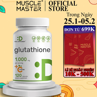 Viên Uống Trắng Da, Giải Độc Gan Deal Supplement GLUTATHIONE 1000mg + Vitamin C 500mg 120 viên