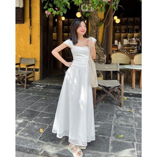 Đầm CHLOE - Đầm maxi xoè nhún eo phối thun