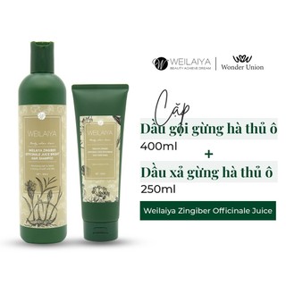 Bộ Gội Xả Kích Thích Mọc Tóc & Giảm Gãy Rụng WEILAIYA Gừng - Hà Thủ Ô 400ml