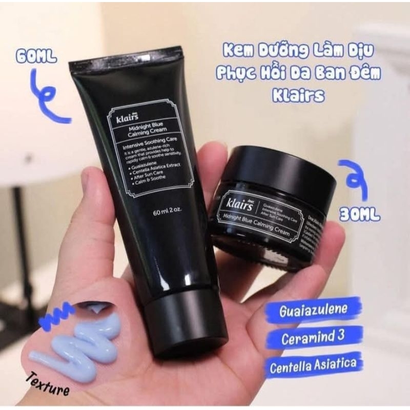 Kem dưỡng 𝑲𝒍𝒂𝒊𝒓𝒔 𝑴𝒊𝒅𝒏𝒊𝒈𝒉𝒕 𝑩𝒍𝒖𝒆 𝑪𝒂𝒍𝒎𝒊𝒏𝒈 𝑪𝒓𝒆𝒂𝒎 tuýt