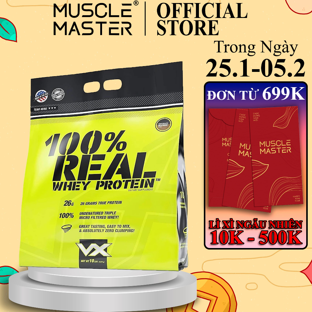 Thực Phẩm Bổ Sung Tăng Cơ VitaXtrong REAL WHEY 10LBS