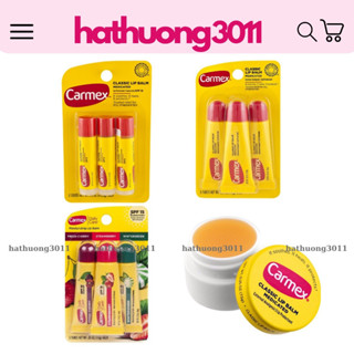 HÀNG MỸ Son Dưỡng Môi Carmex Camex Lip Balm Thỏi Tuýp Hũ Không Mùi Có Mùi Hương SPF 15