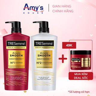 Bộ dầu gội Tresemme Keratin 640g - Giúp tóc vào nếp Suôn Mượt - Chính Hãng