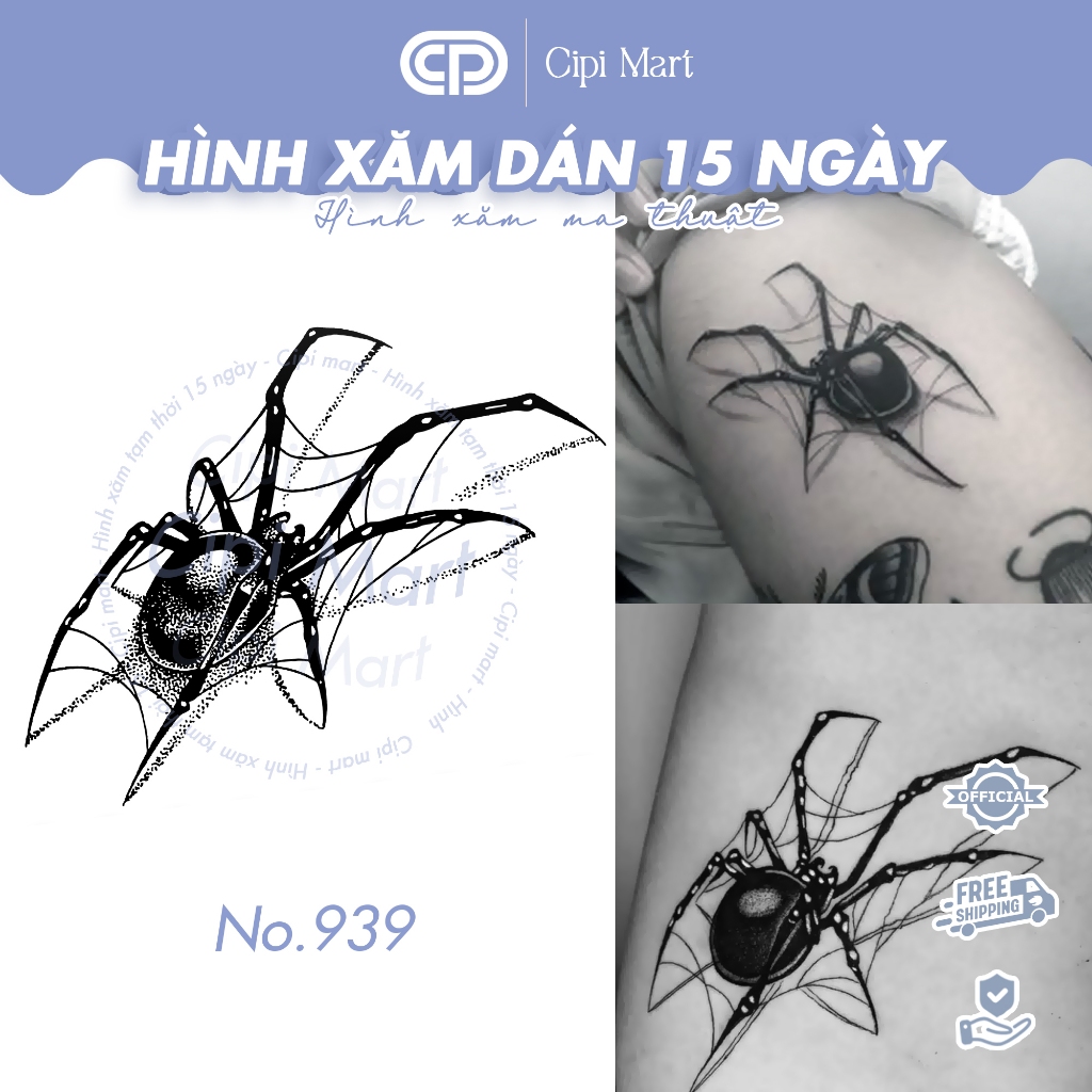 CIPI MART - Hình xăm tạm thời 15 NGÀY - chống nước, cọ xát 0939