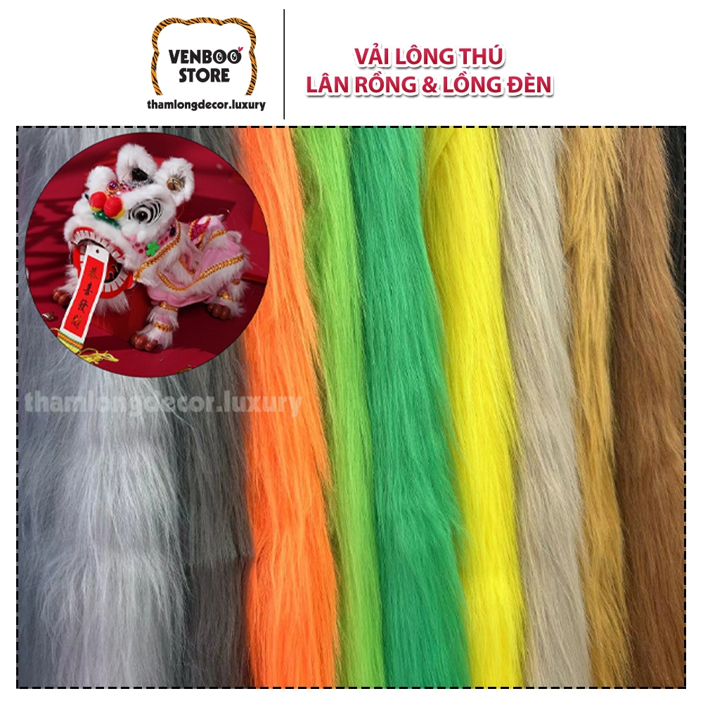 💰 [Sale] VẢI LÔNG THÚ may Đầu Lân Quần Áo Lân múa lân ngày tết | vải lông làm lồng đèn Trung Thu | L