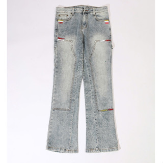 Quần Jean Double Knee Blue vẩy sơn