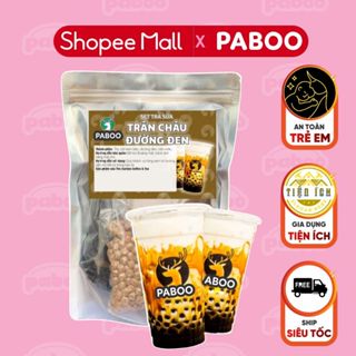  Set Trà Sữa Tự Pha Trân Châu Đường Đen PABOO Set Nguyên Liệu Làm Trà Sữa Matcha Chocolate 13-35 Ly 