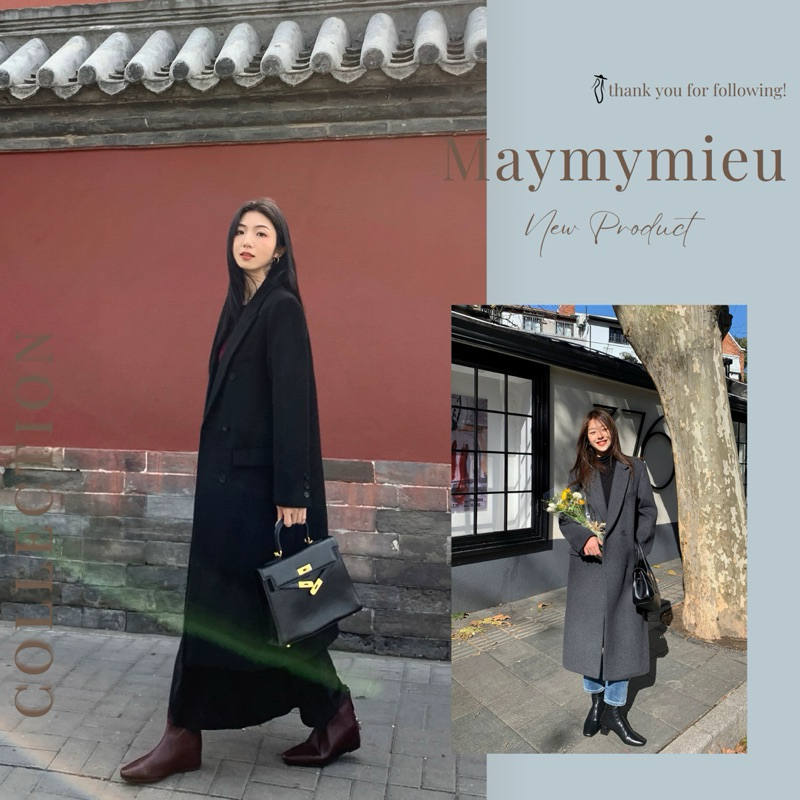 (maymymieu-order) Áo khoác dạ dáng dài nhà MULVAN CHÍNH HÃNG