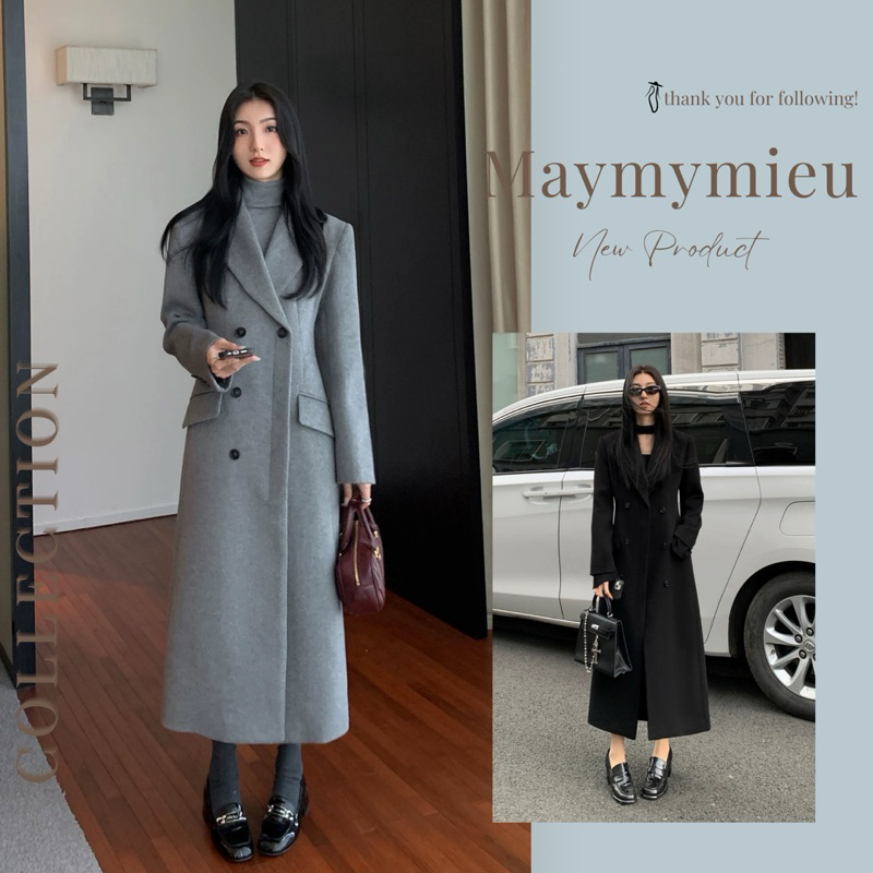 (maymymieu) Áo khoác dáng dài hơi bo nhà MULVAN CHÍNH HÃNG