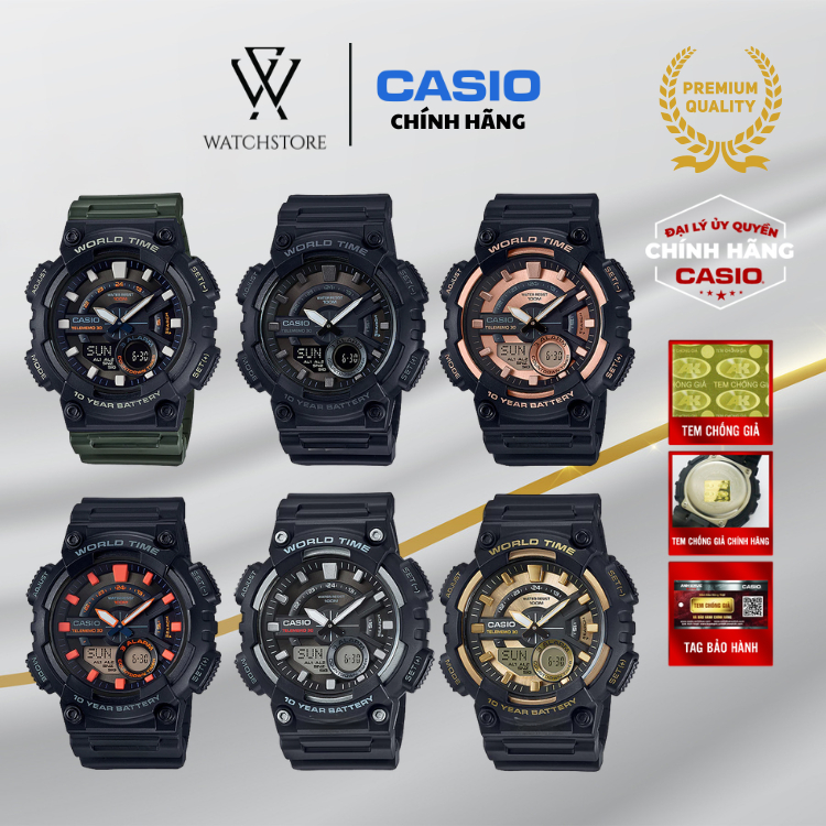 Đồng Hồ Nam Series AEQ-110 Mặt Kính Nhựa 48.2mm Chống Nước Chính Hãng Casio - WATCHSTORE