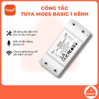 Công tắc Moes Tuya Basic 1 kênh wifi, công tắc hẹn giờ thông minh, ra lệnh bằng giọng nói