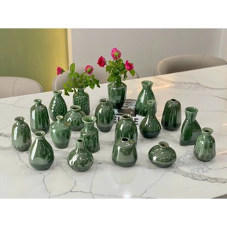 Bình Hoa Mini Lọ Hoa Decor Màu Xanh Thiên Thanh Gốm Sứ Bát Tràng