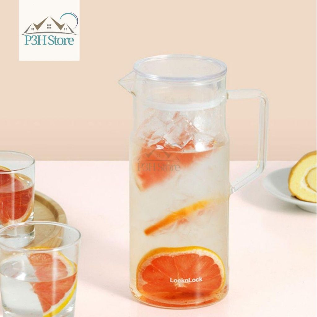 Bình nước thủy tinh  Lock&Lock Metro Glass dung tích 1.2L LLG6100 , 1.3L LLG619 có quai cầm tiện lợi