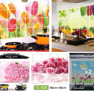 (ĐƯỢC CHỌN MẪU) Giấy dán tường cách nhiệt nhà bếp, decal dán bếp khổ lớn 60x90cm