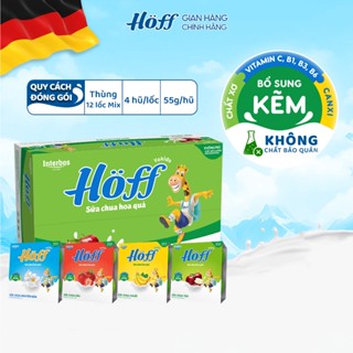 Sữa Chua trẻ em Hoff Mix bốn vị 1 THÙNG- 12 LỐC ( 48 hộp x 55gr)