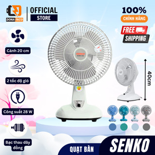 Quạt bàn mini Senko B102, quạt nhỏ để bàn học và bàn làm việc cắm điện công suất 28w 2 cấp gió mạnh