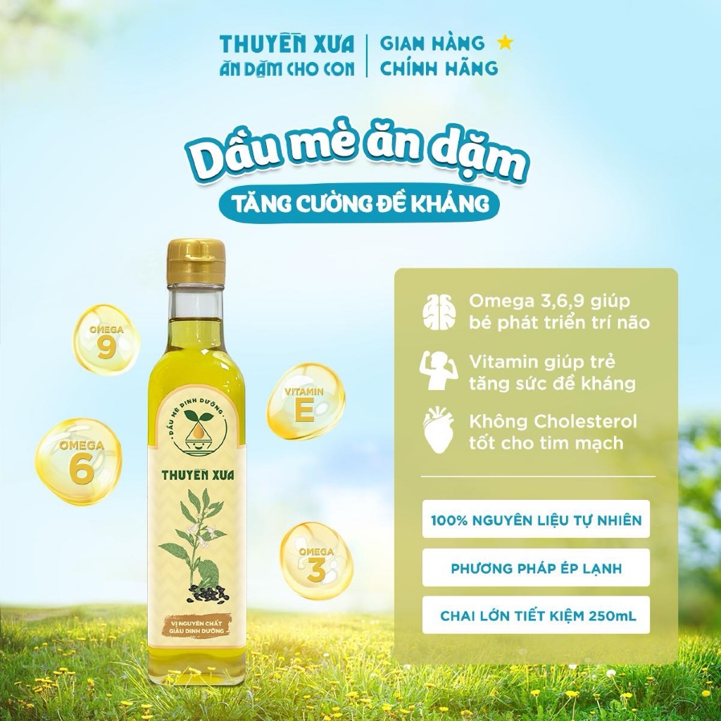 Dầu Mè Dinh Dưỡng Thuyền Xưa Ăn Dặm Cho Con 65ml/250ml