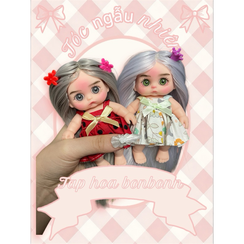 [Búp bê ] doll 5in mặt míu nữ TÓC NGẪU NHIÊN