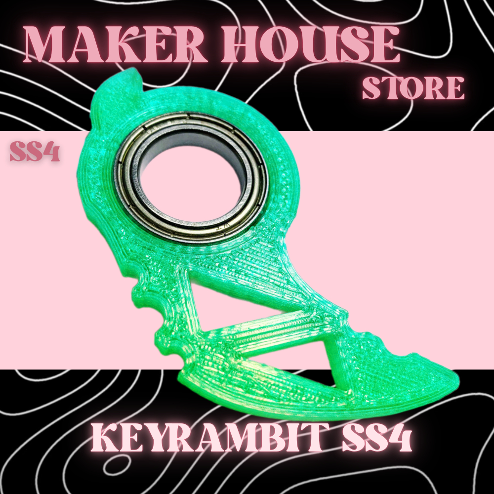 KEYRAMBIT - MÓC KHÓA XOAY - KARAMBIT - SS3 - GREEN FOREST VẢY RỒNG - PRO VERSION - VÒNG BI THÉP NHẬT