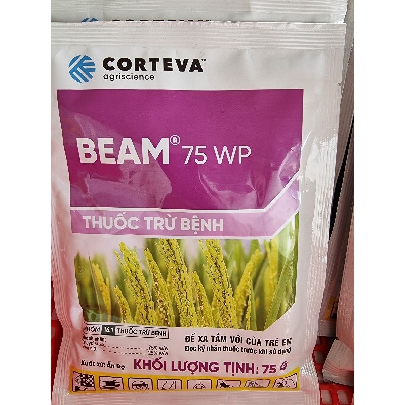 BEAM 75WP 75gr - Trừ bệnh Đạo ôn cổ bông, Đạo ôn lá ( cháy lá) - Sản phẩm phân phối Chính hãng VFC