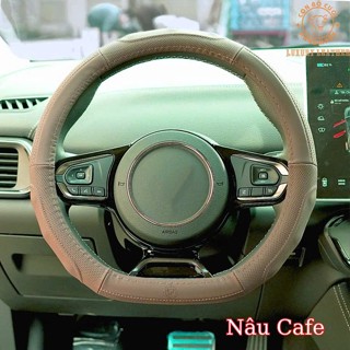 Bọc vô lăng ô tô da bò Dcut size 38,dùng cho TERRITOTY, SONET,CARENS 2024,SELTOS, SUZUKI XL7, ELANTRA SPORT, NissanAlmbò