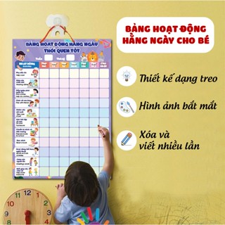 Bảng khen thưởng rèn luyện kỷ luật bảng hoạt động rèn luyện thói quen hàng ngày cho bé khổ A3-A4