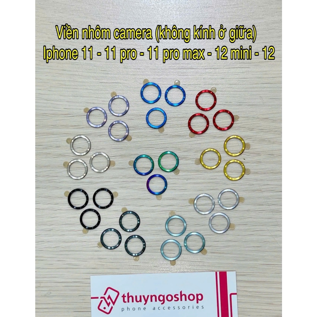 Viền nhôm camera siêu mỏng iphone 11 / iphone 11 pro / iphone 11 pro max