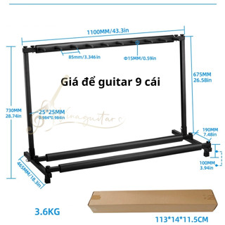Giá để nhiều đàn guitar - Giá để 9 đàn 7 đàn guitar acoustic, guitar classic, guitar điện electric