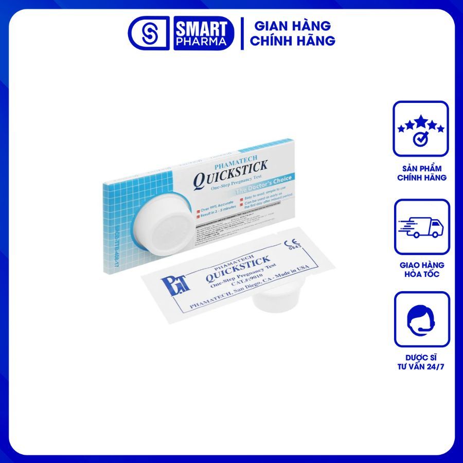 Que thử thai Quickstick One-step Pregnancy Test, thử thai nhanh và chính xác, hộp 1 test