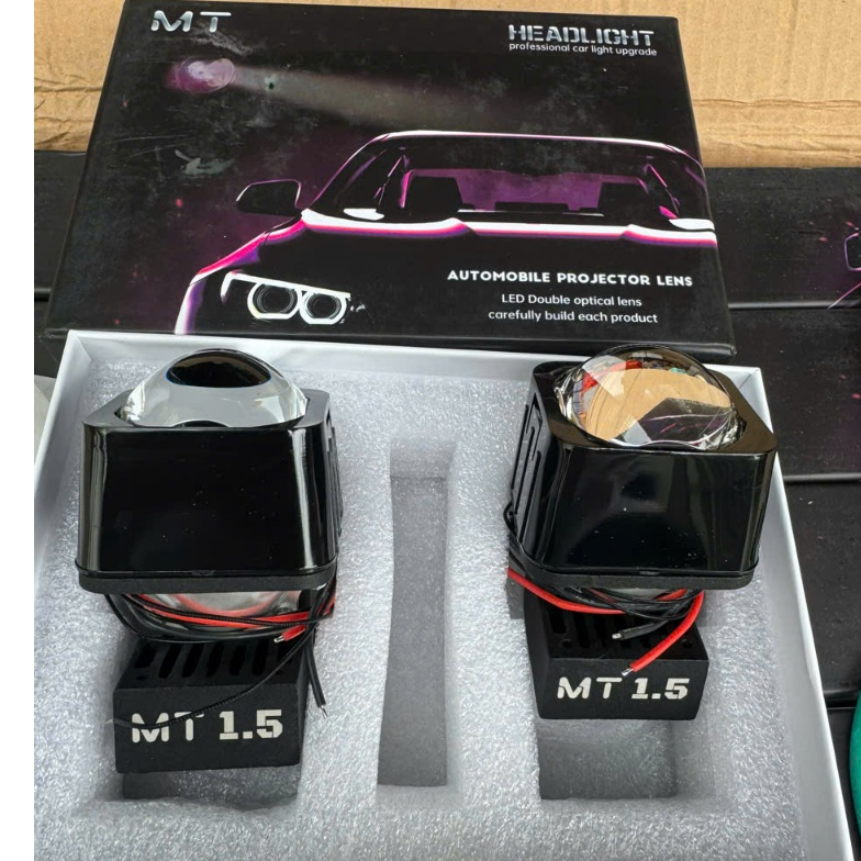 LED Bi Cầu 1,5 inh Lắp Ô tô Xe máy Công Xuất 45w siêu sáng có cắt chống chói BH 12 Tháng (Giá 1 Bóng