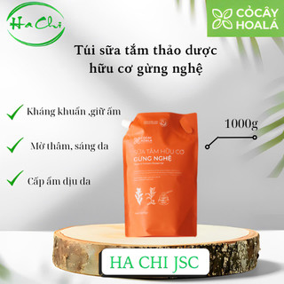 Sữa Tắm Thảo Dược Hữu Cơ Gừng Nghệ 1000g Cỏ Cây Hoa Lá Việt Nam- Dành riêng cho Mẹ Bầu, Mẹ Sau Sinh