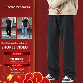 Quần jean nam baggy GMAN ống suông, rộng nam, nữ hottrend hàn quốc 2024