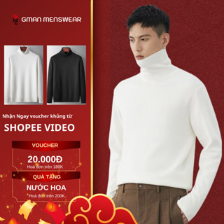 Áo len nam cổ lọ dài tay GMAN vải len tăm công nghệ dệt kim cao cấp phong cách hàn quốc