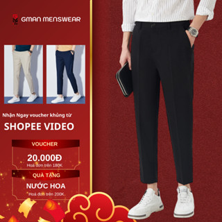 Quần âu nam ống côn Gman vải lụa co giãn mặc thoải mái thời trang công sở cao cấp (QA)