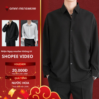 Áo sơ mi nam nữ dài tay Unisex Basic sơ mi lụa học sinh mịn mát form rộng suông Gman