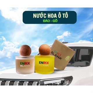   Combo 2 lọ  Nước hoa ô tô cao cấp Enrix Đào + Gỗ ngọc am ENRIX 100ml tinh dầu thơm xe sáp khử mùi ô tô giảm say xe 