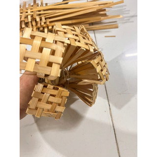 tấm tre đan trang trí decor