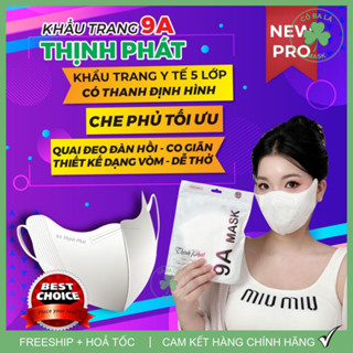 [Thùng 100 Cái] Khẩu Trang 9A THỊNH PHÁT Chống Nắng 5 Lớp Kháng Khuẩn Che Toàn Mặt Ngăn Khói Bụi