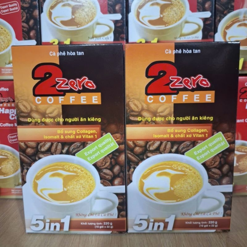 (ống) Cà phê sữa hòa tan 2zero Collagen aIsomalt dùng được cho người ăn kiêng và tiểu đường