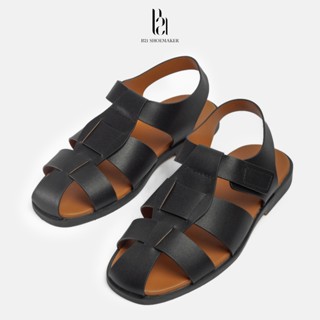Dép Rọ Da Nam Roman Sandal B21 Shomaker Giày Rọ 2 Màu Đen Nâu Kiểu Dáng Thanh Lịch, Đế Đúc Cao Su Chống Trượt
