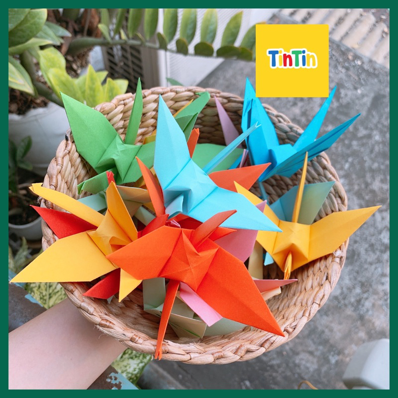 Hạc Giấy Origami Gấp Sẵn Nhiều Màu – Trang Trí Phòng, Lọ Sao, Quà Tặng