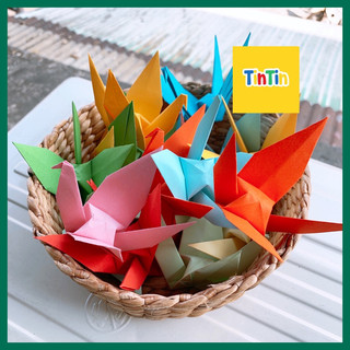 Hạc Giấy Origami Gấp Sẵn Nhiều Màu – Trang Trí Phòng, Lọ Sao, Quà Tặng